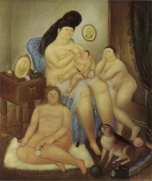 Familia protestante Fernando Botero Pinturas al óleo